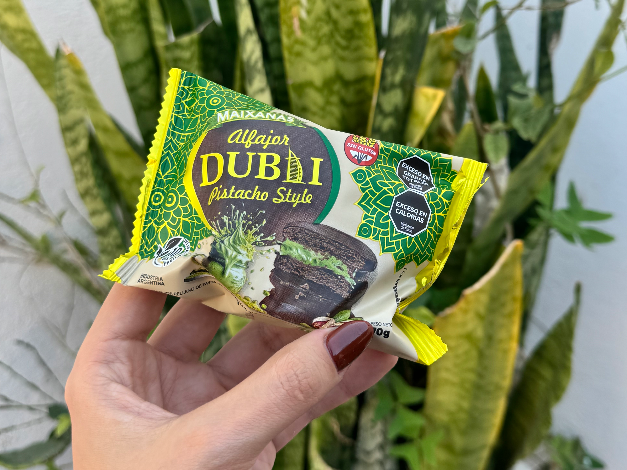 Alfajor Dubai de pistacho libre de gluten