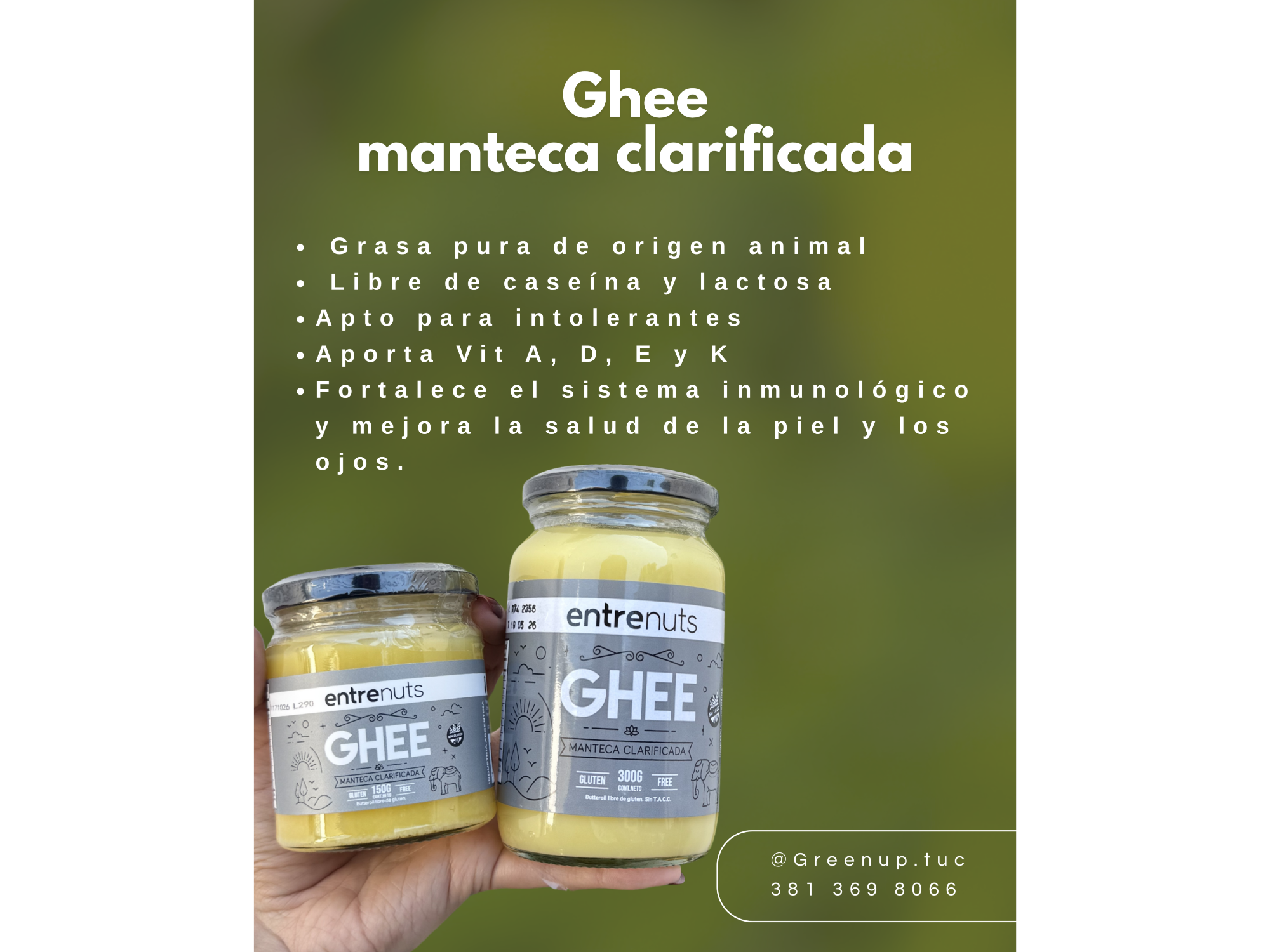 Ghee Manteca Clarificada - ENTRENUTS