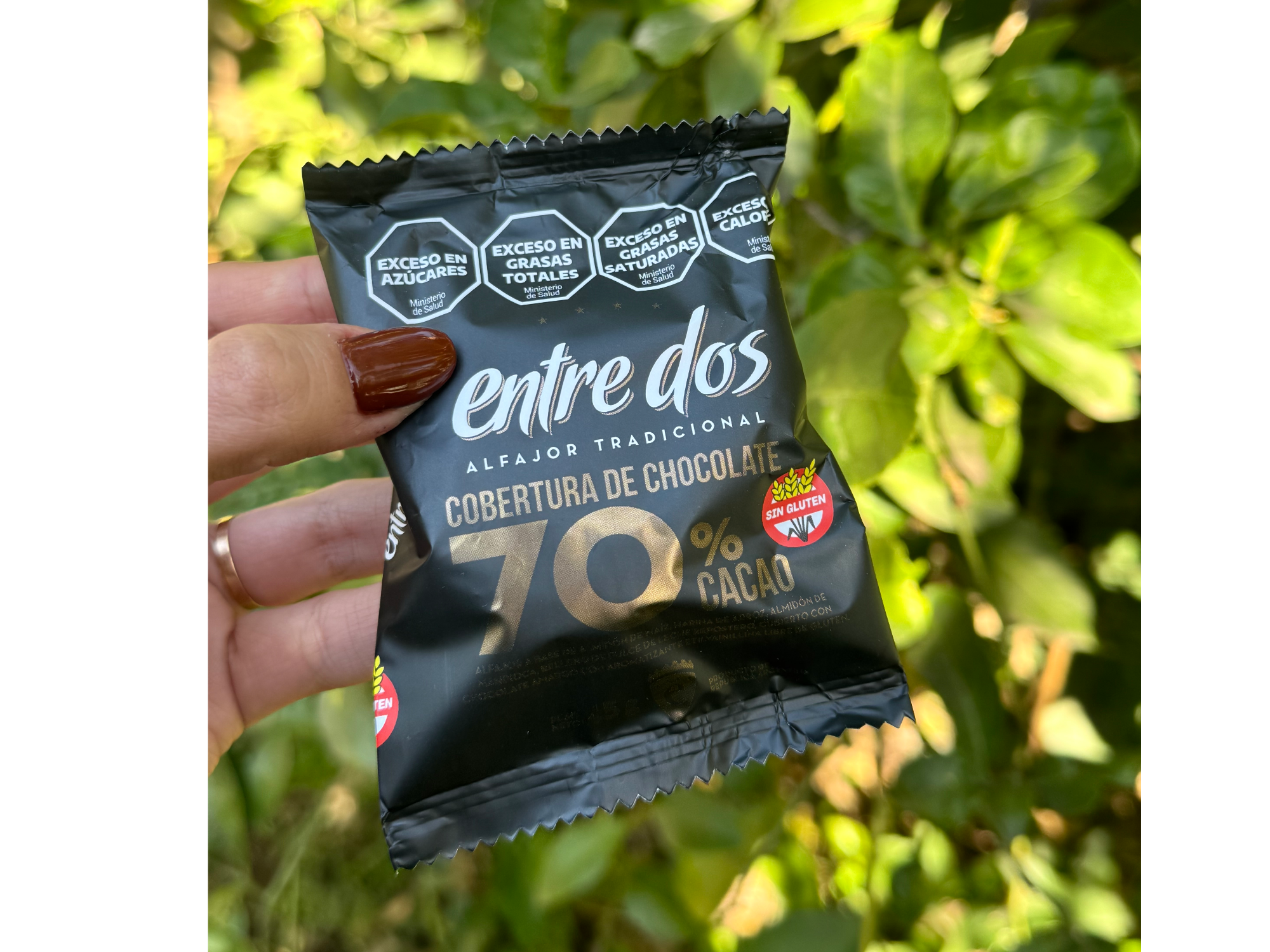 Alfajor Entre Dos 70% cacao libre de gluten