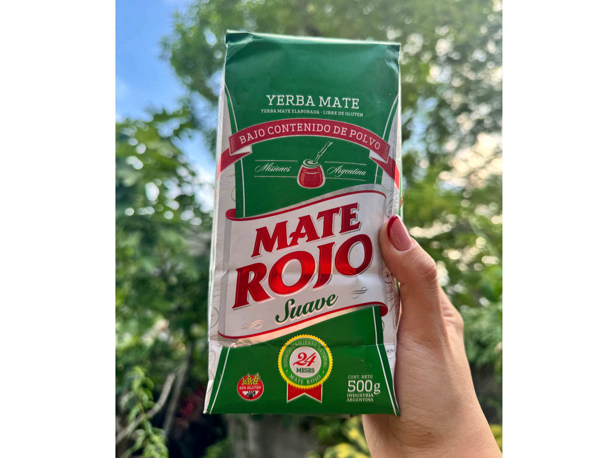 Yerba "mate rojo" suave 500g