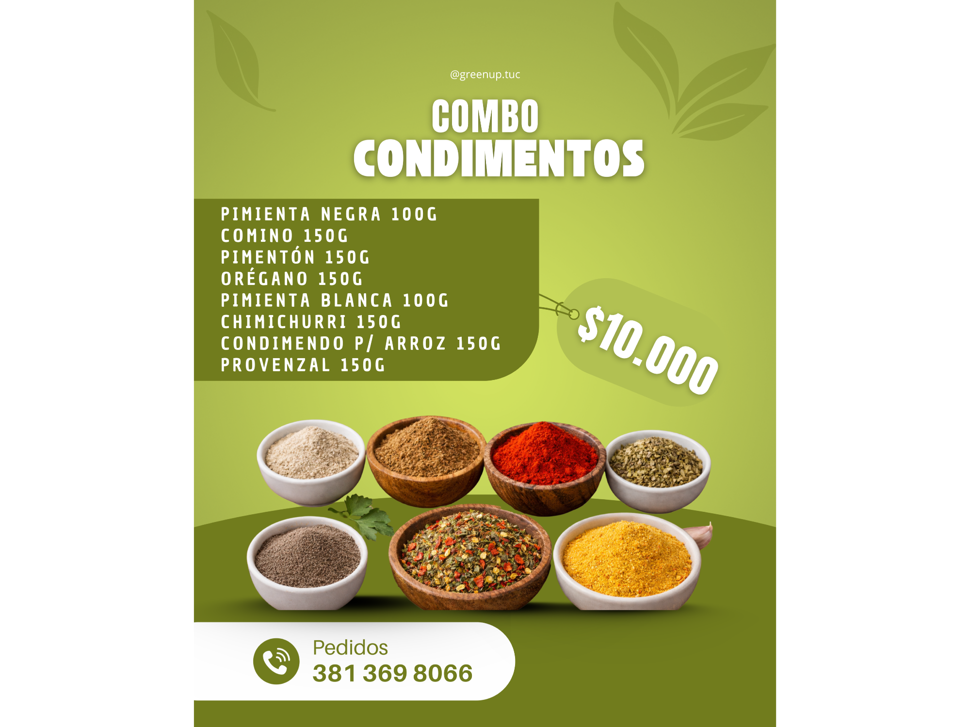 Combo condimentos