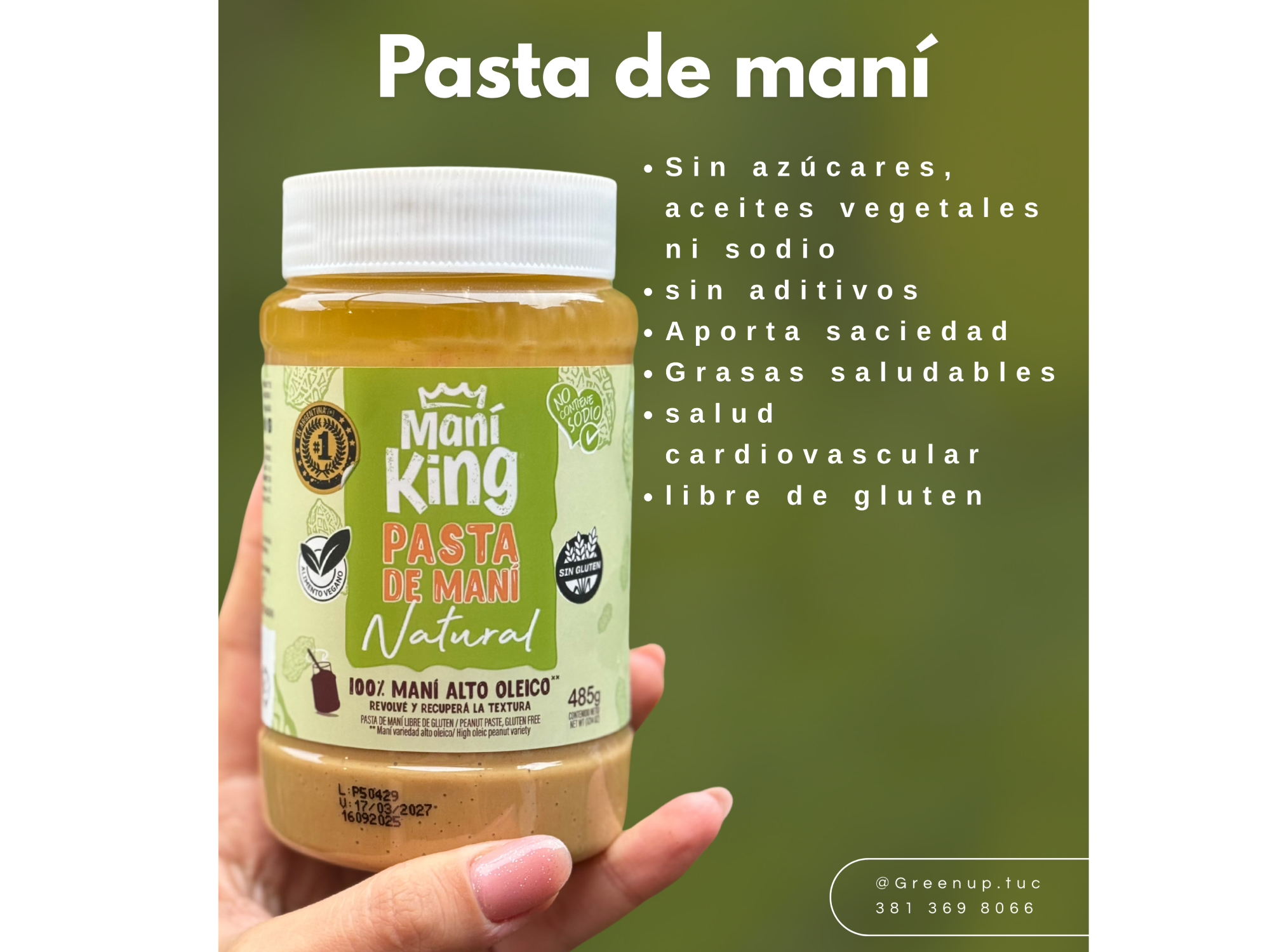 Pasta de maní 485cc - Maní King