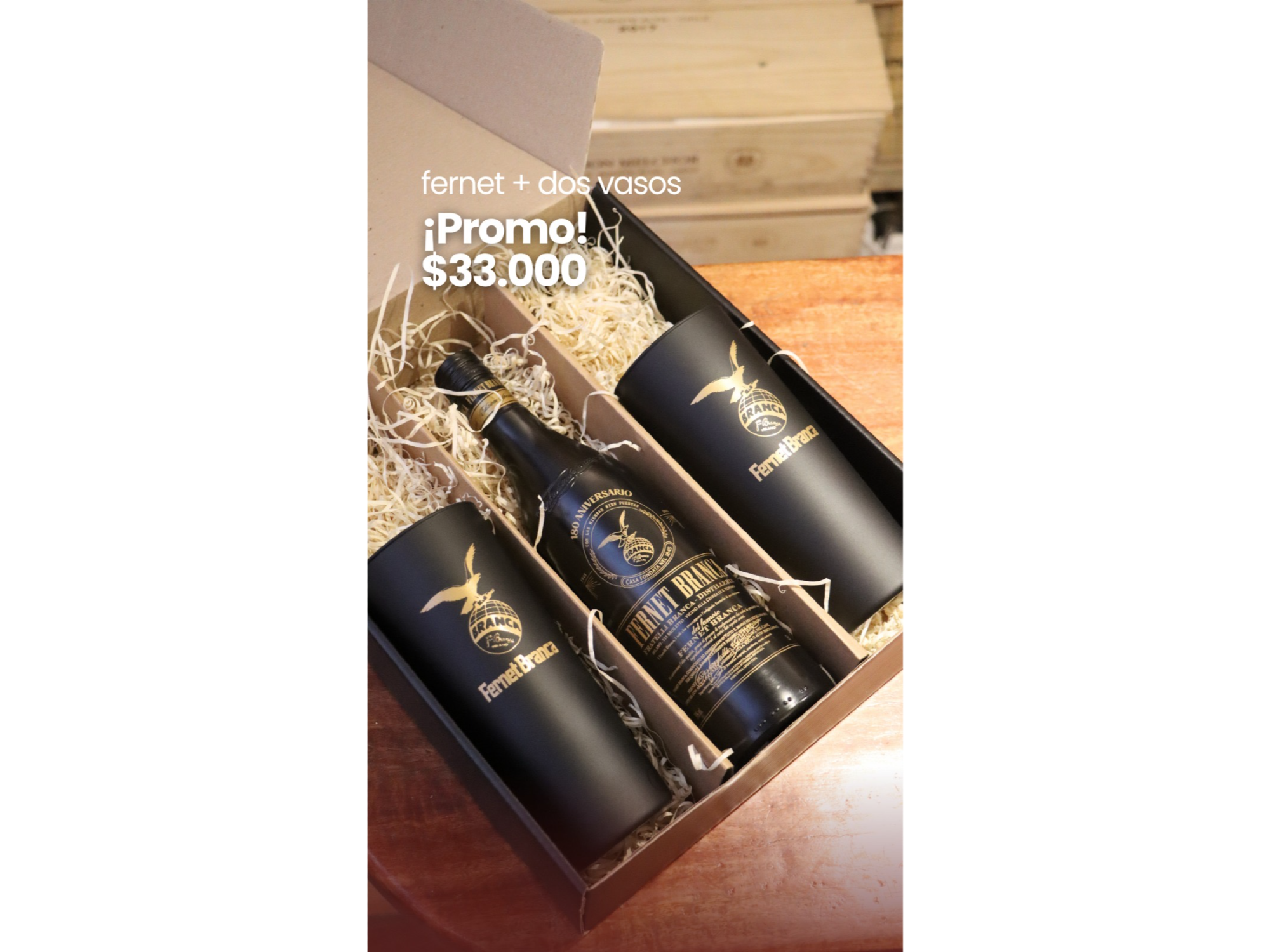 Fernet + 2 Vasos