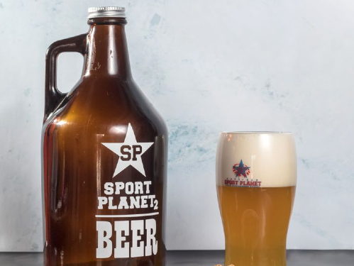 Growler con cerveza artesanal 