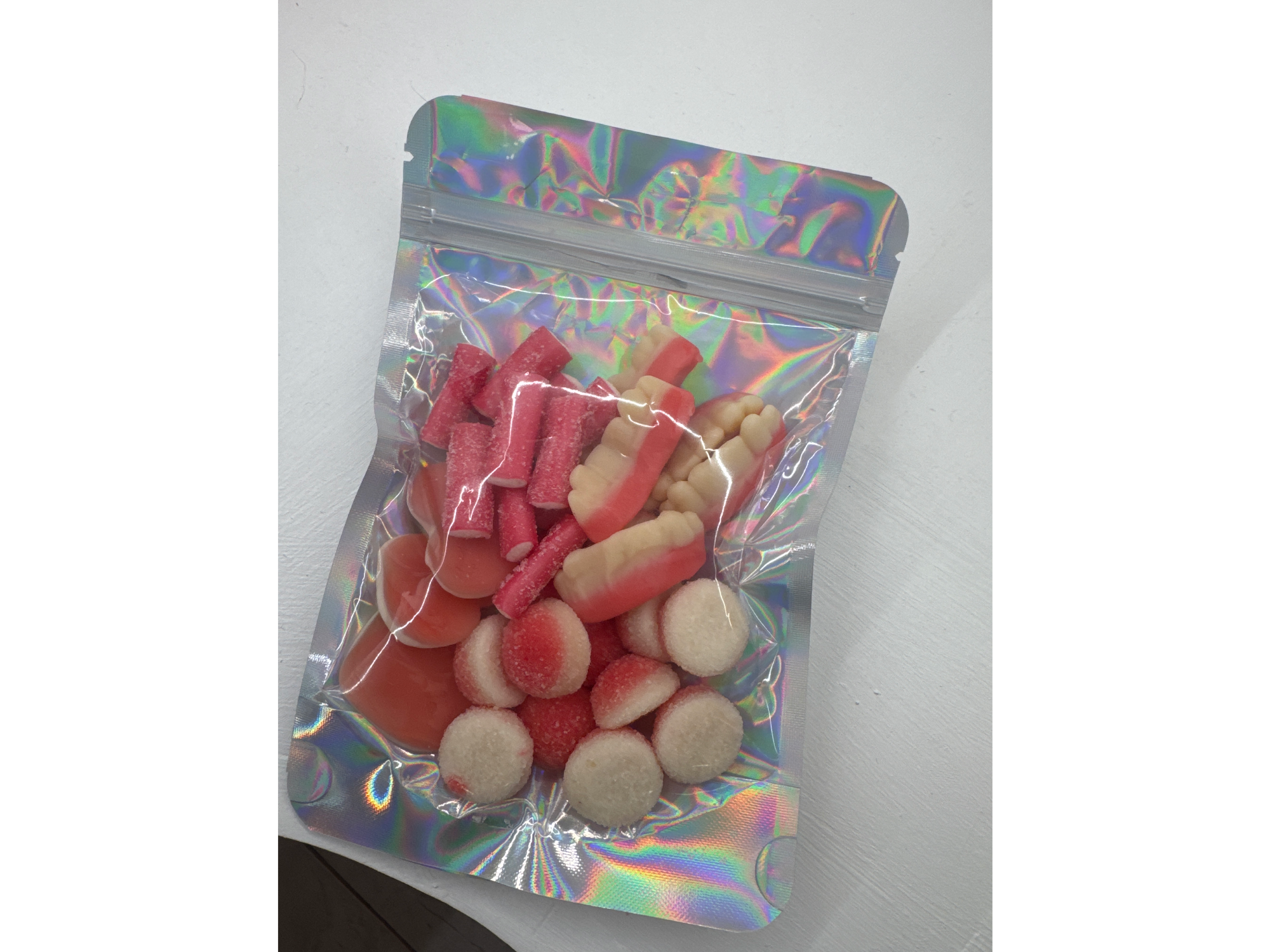 Bolsita holografícas con gomitas a elección