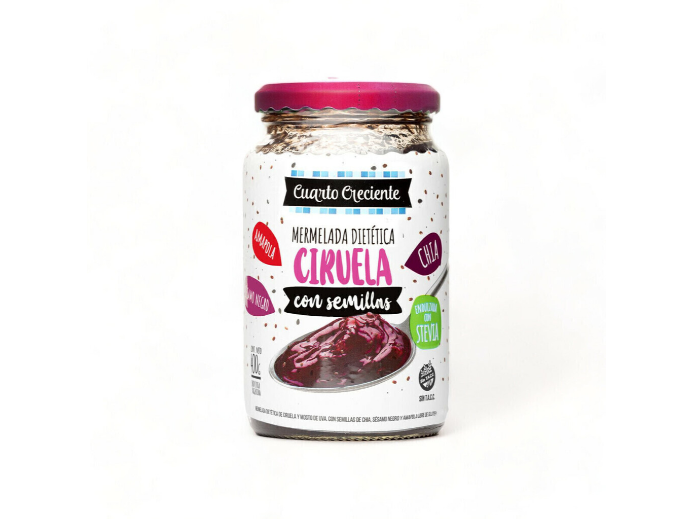 Mermelada "Cuarto Creciente" de CIRUELA (con semillas)