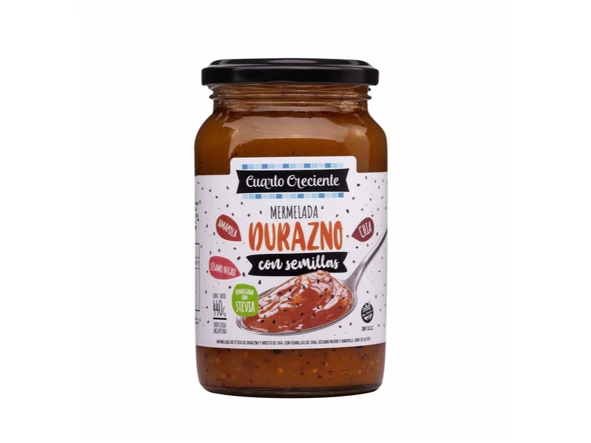 Mermelada "Cuarto Creciente" de DURAZNO (con semillas)