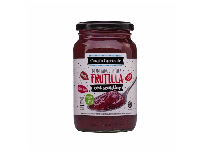 Mermelada "Cuarto Creciente" de FRUTILLA (con semillas)