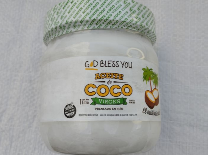 Aceite de coco Neutro "God Bless You"