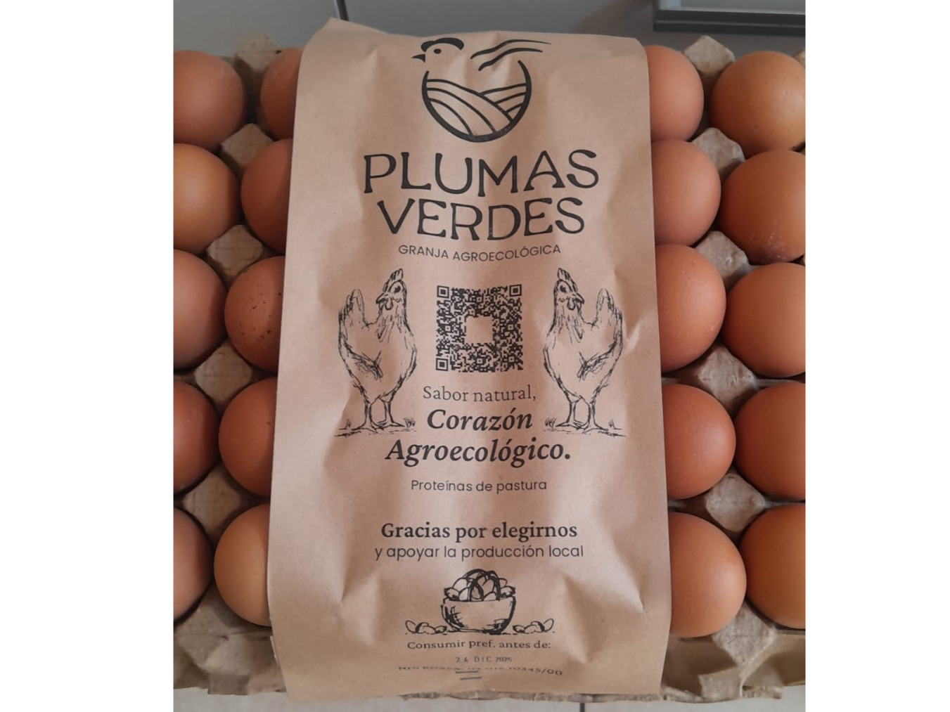 Huevos de campo agroecológicos "Plumas Verdes"