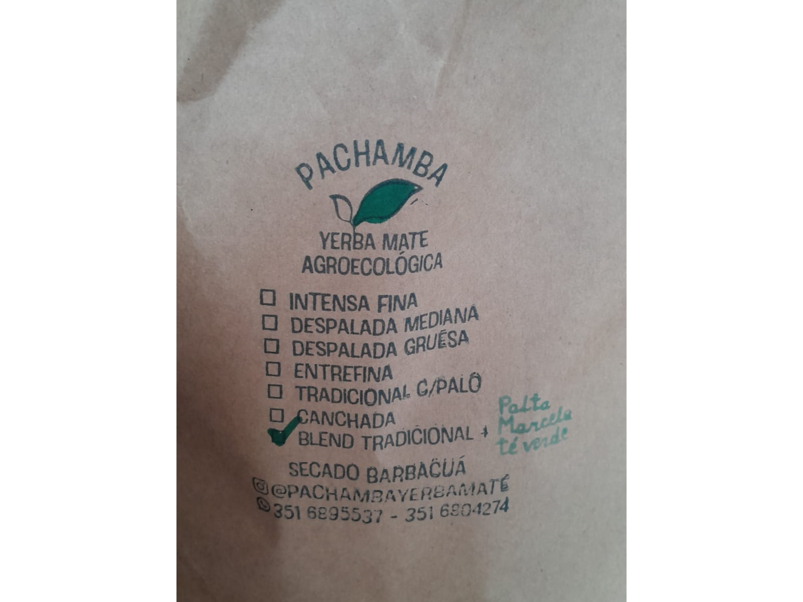 Tradicional con palo (secada a cinta) "Pachamba"