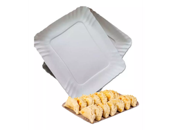 BANDEJA CARTON GRIS CUADRADA N°6 X 100 UNID.