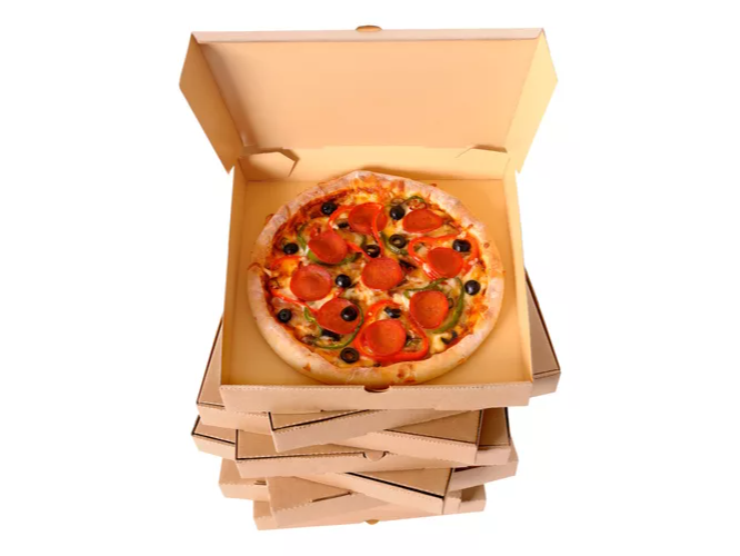 CAJA PIZZA REFORZADA  COLOR MARRON X 100 UNID.