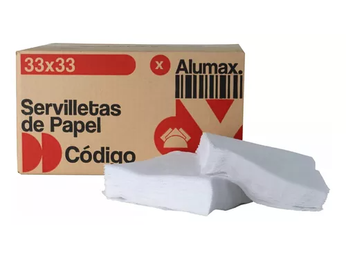 SERVILLETAS  PAPEL ALUMAX BLANCAS 33 X 33