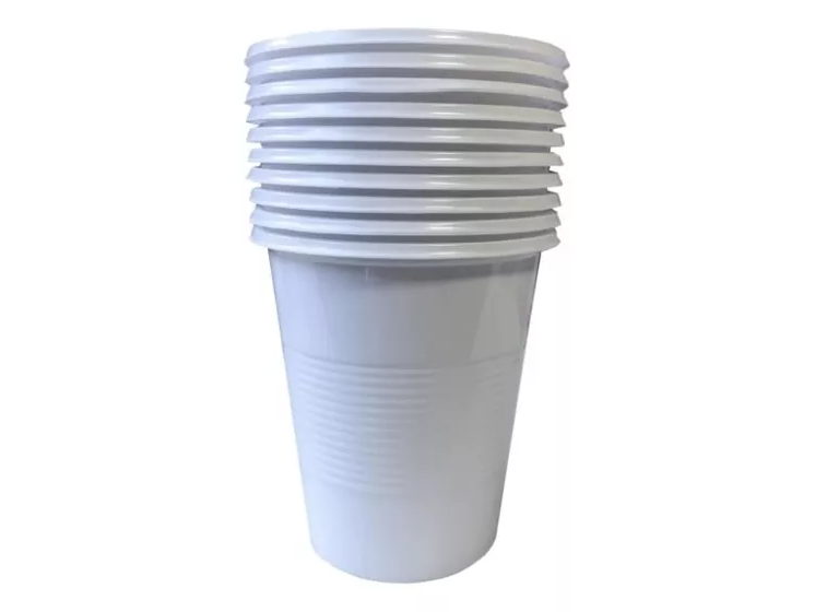 VASO PLASTICO BLANCO 220 CC X 100 UNID.