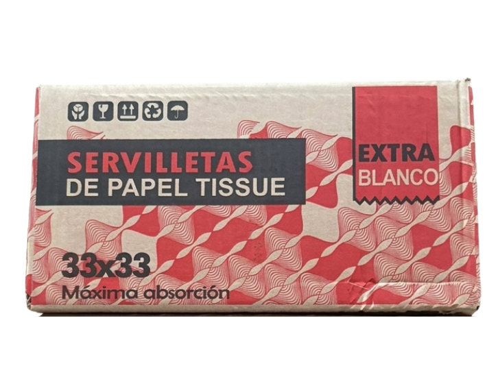 SERVILLETAS  PAPEL  BLANCAS 33 X 33