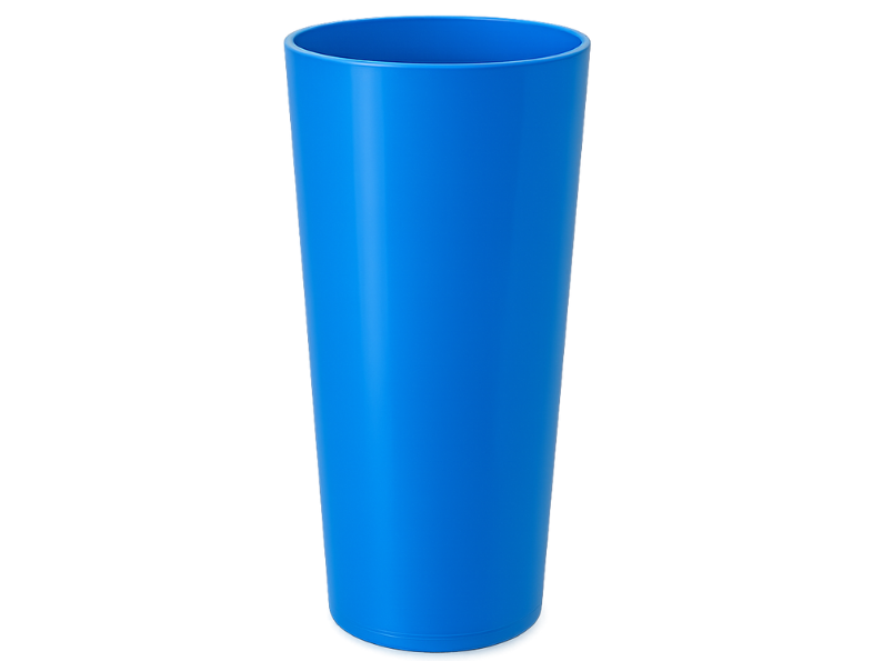 VASO PLASTICO TRAGO LARGO VERDE X 10U