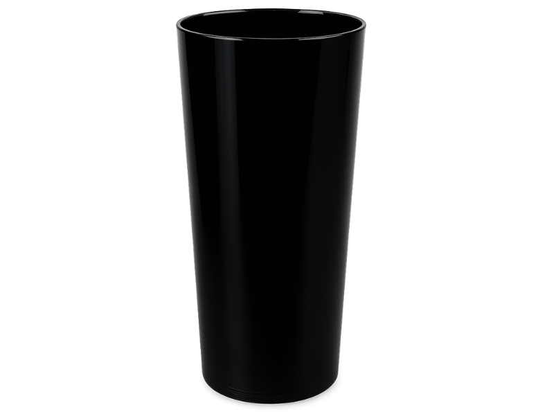 VASO PLASTICO TRAGO LARGO NEGRO