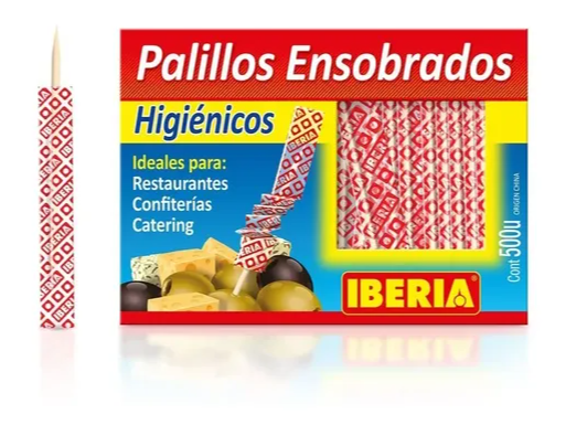 PALILLOS IBERIA ENSOBRADOS PAPEL X 500U