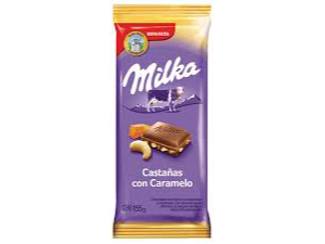 Milka Castañas con Caramelo 155g