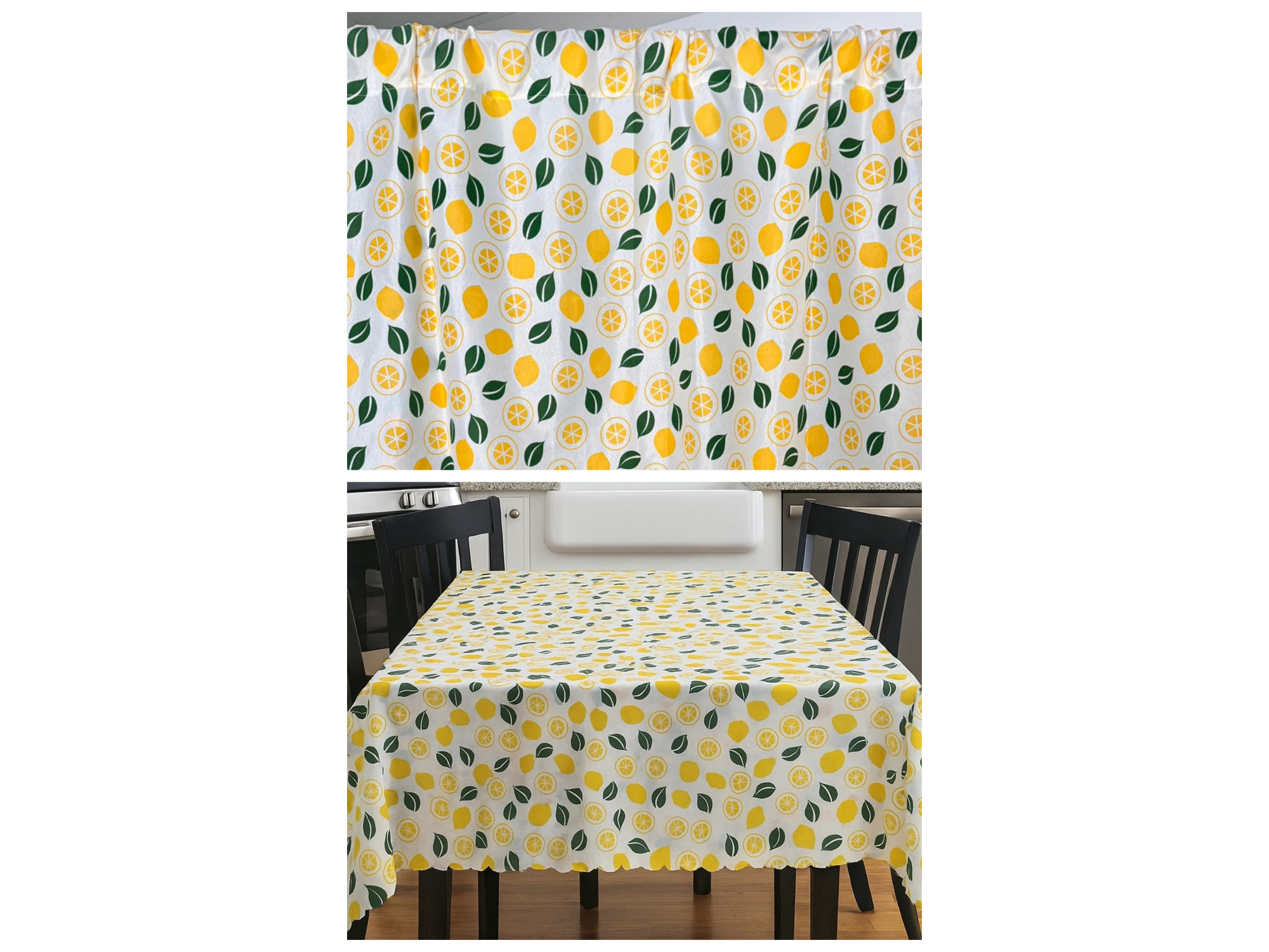 Set Cortinas + Mantel Microfibra