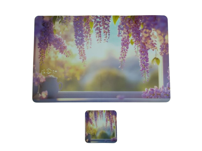 Set individuales + posa vasos x6