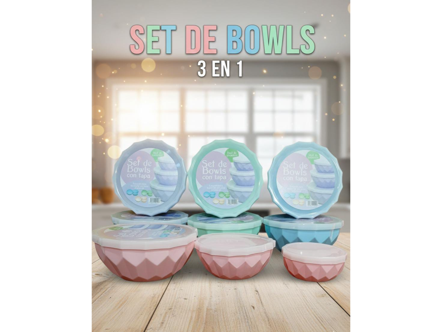 Set x3 bowls