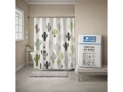 Cortina de baño estampada