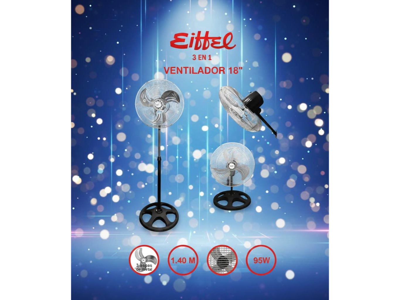Ventilador Eiffel metal 18"