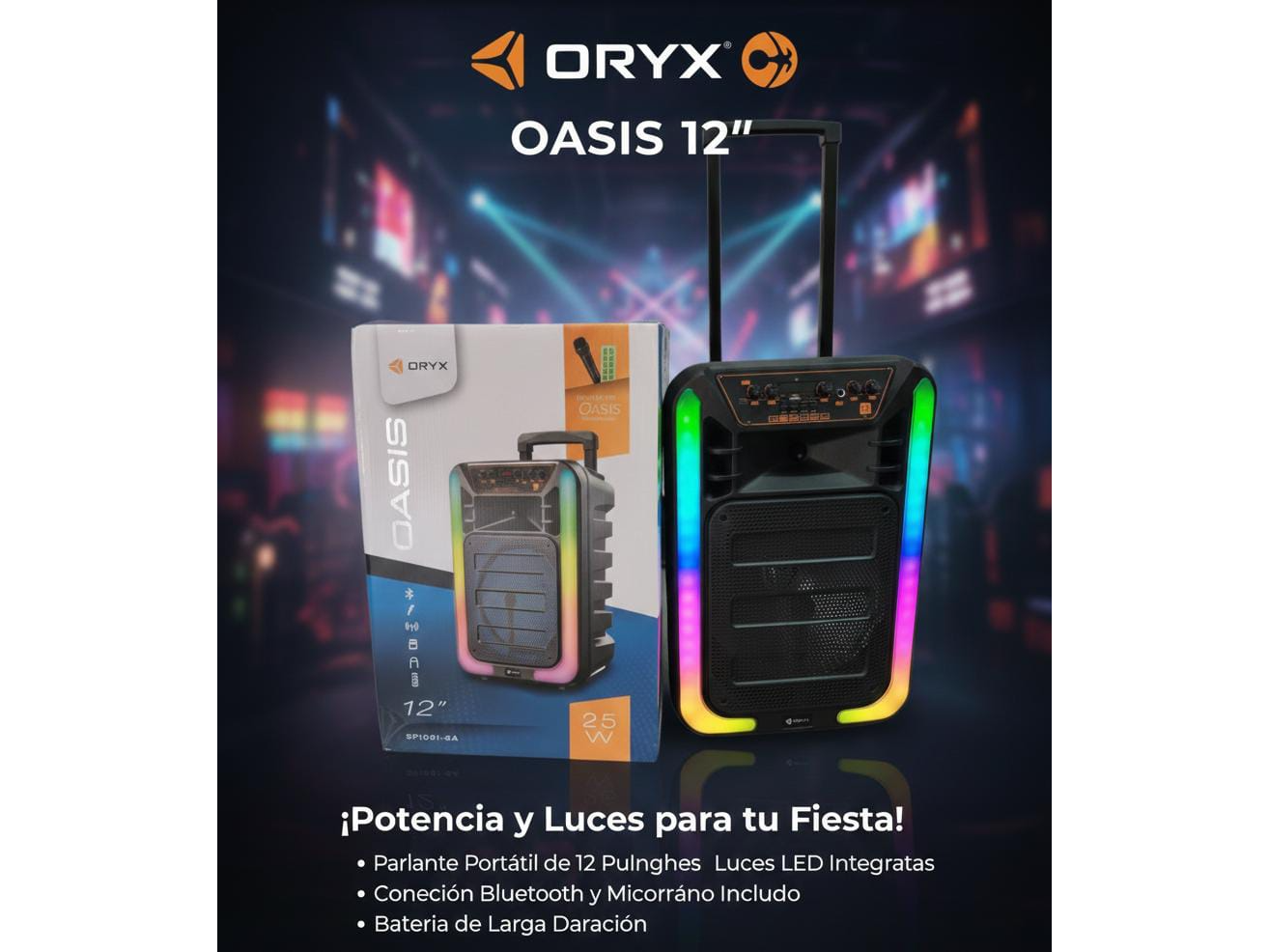 Parlante oasis 12" potenciado