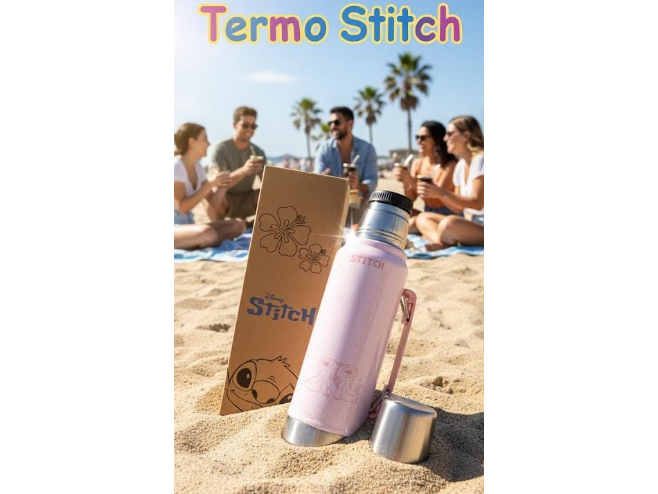 Termo Stitch rosa