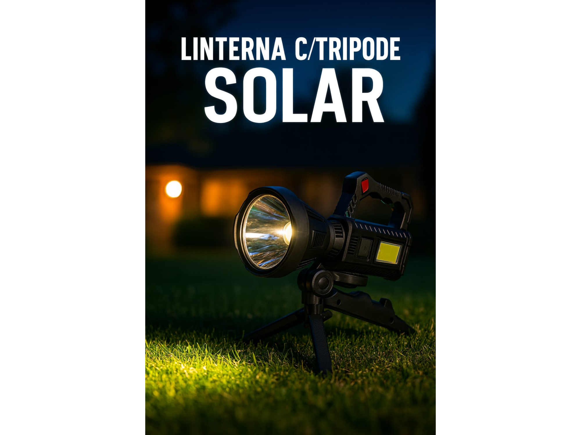 Linterna solar con tripode