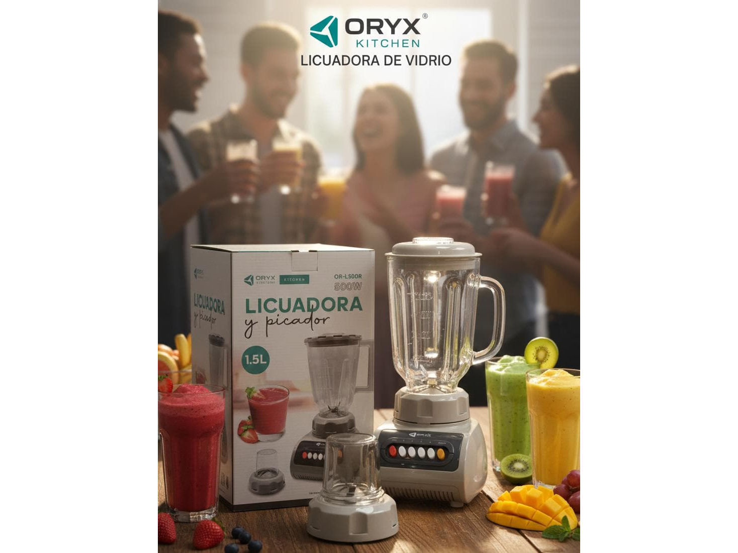 Licuadora oryx vidrio