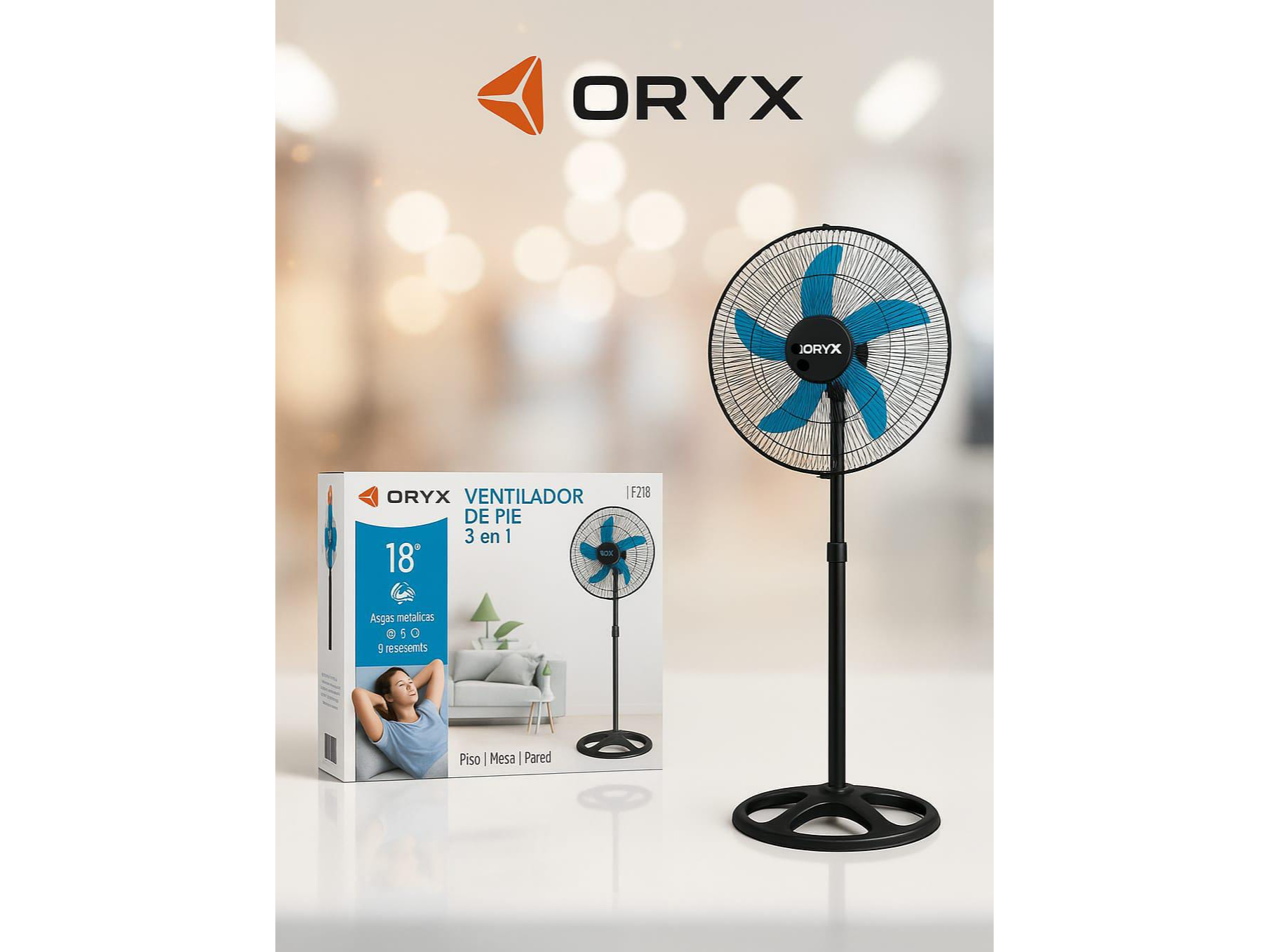 Ventilador oryx metal 18"