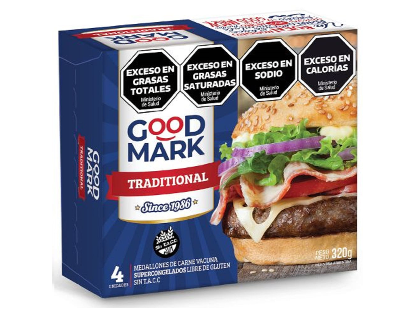 Hamburguesa Good Mark Tradicional x 4 unidades 320g
