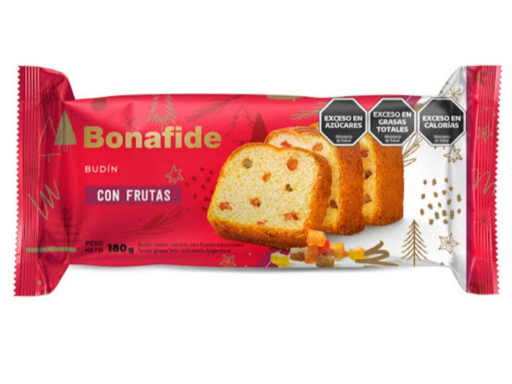 Budín con Frutas Bonafide 180g