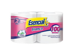 Papel Higienico Esencial Blanco por 2 rollos de 50mts