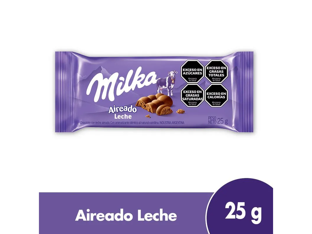 Milka Aireado Leche 25g