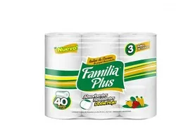 Rollo de Cocina 40 Paños Familia Plus 3unidades