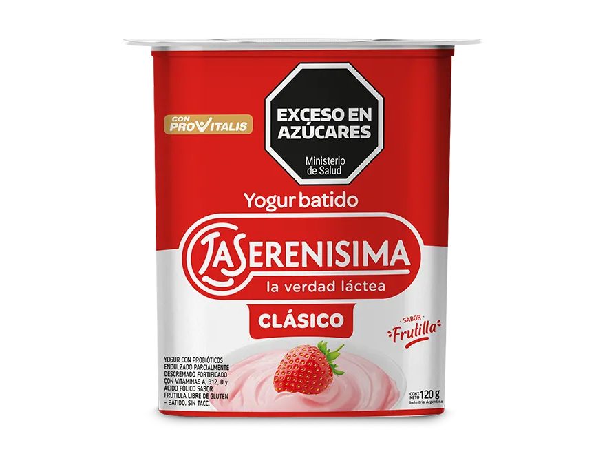 Yogur Firme Clásico sabor frutilla La Serenisima 120g