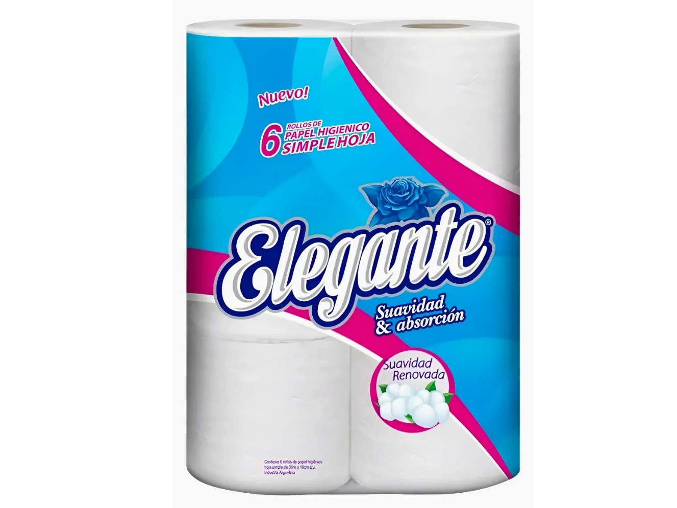 Papel Higienico Elegante 6 rollos por 30mts