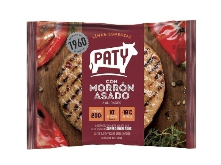 Hamburguesa Paty con Morrón Asado x 2 unidades 200g