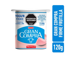 Yogurt firme sabor frutilla Gran Compra 120g