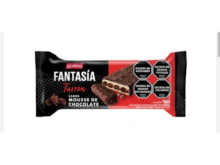 Turrón sabor Mousse de Chocolate Nevares 100g