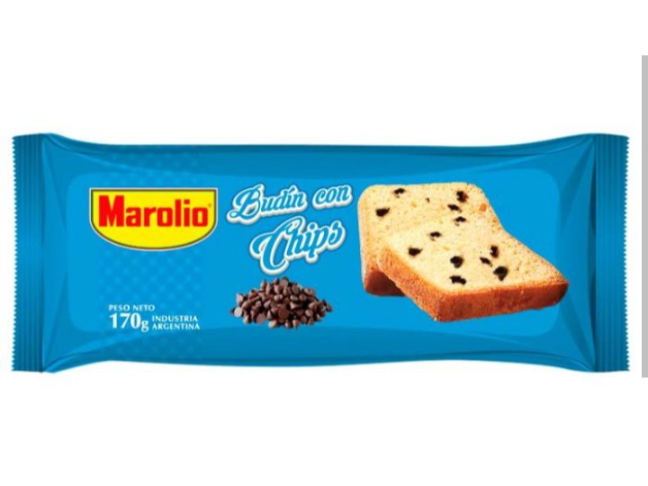 Budín de Vainilla con chips sabor Chocolate Marolio 190gg