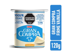 Yogur Firme sabor Vainilla Gran Compra 120g