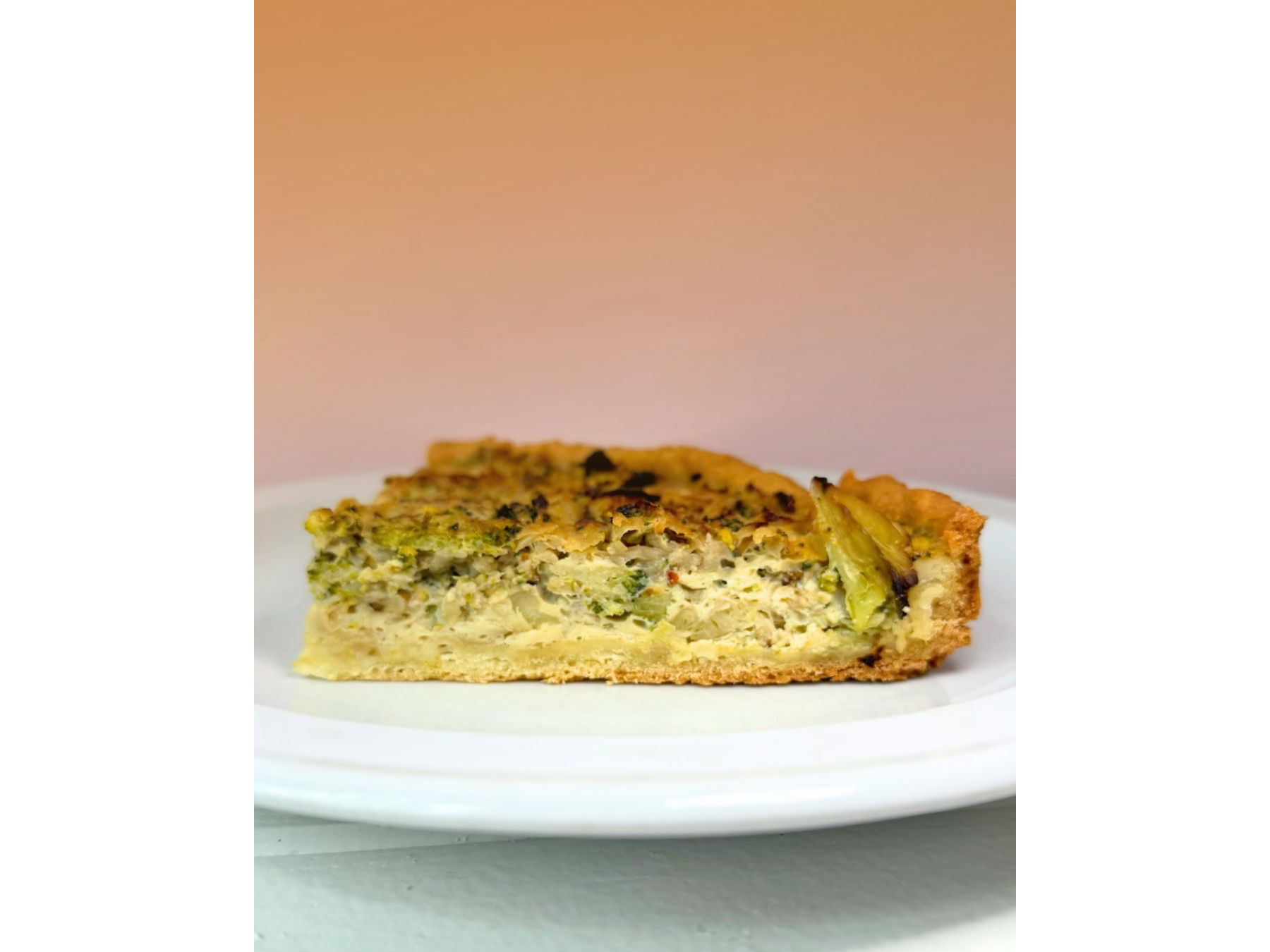Porcion de Tarta de Mix de Verduras Integral.