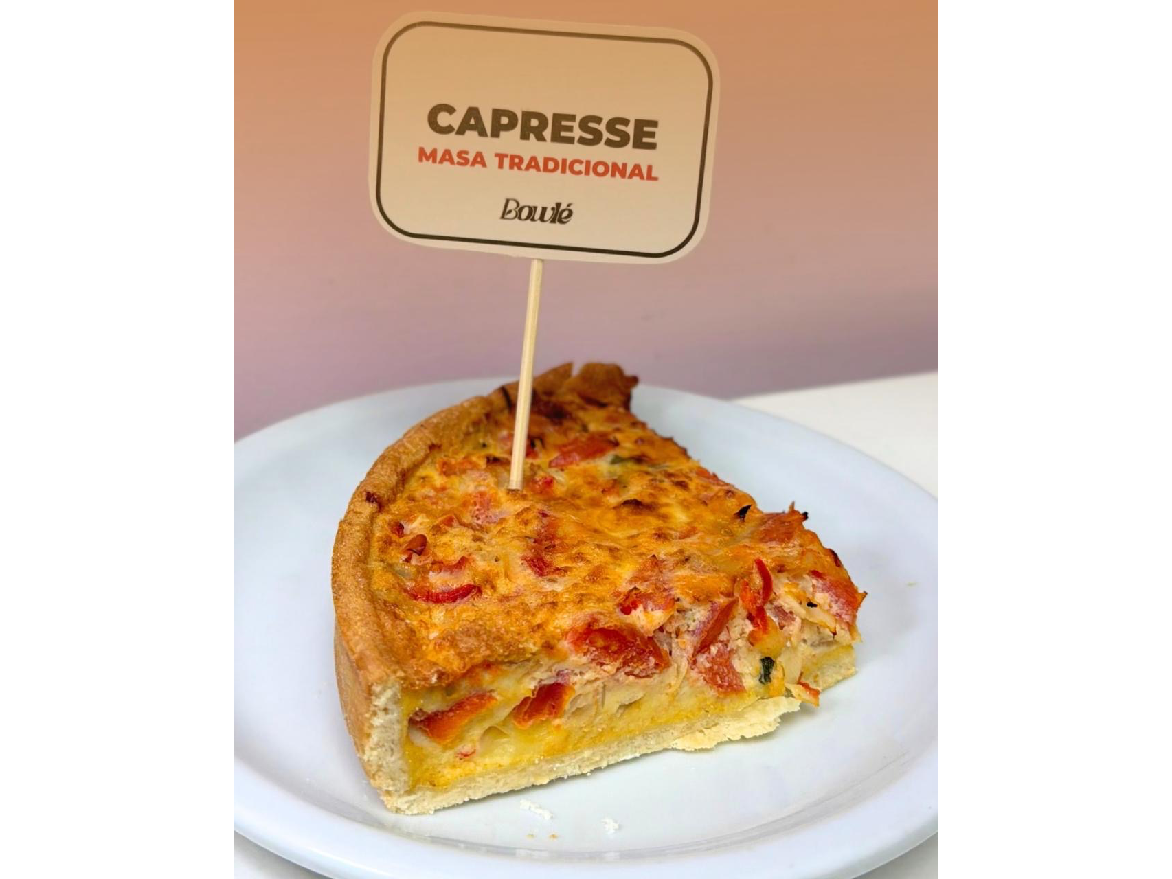 Porcion de Tarta de Capresse Integral.