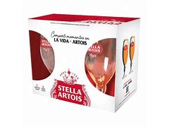 SET STELLA ARTOIS 2 COPAS + 4 LATAS