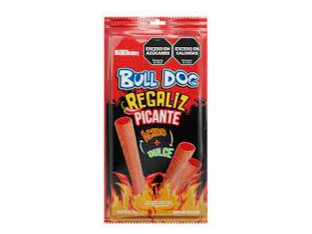 BULLDOG REGALIZ PICANTE ACIDO DULCE 75gr.